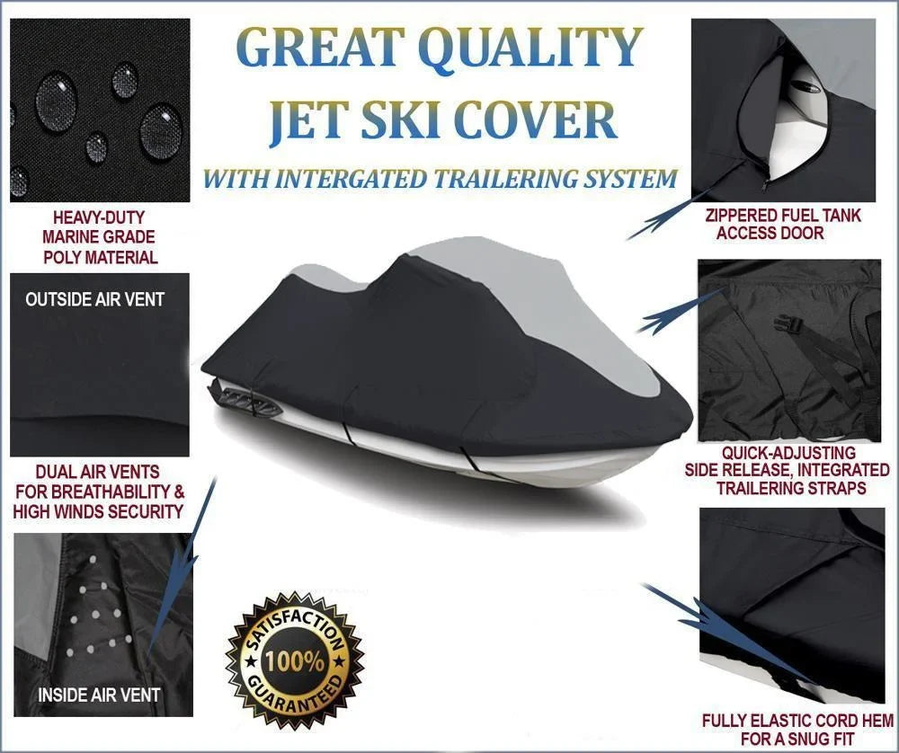 JET HEAVY-DUTY Doo SKI Supercharged Sea 2005 Compatible 600D PWC GTX Bombardier for SUPER Cover Sea-Doo