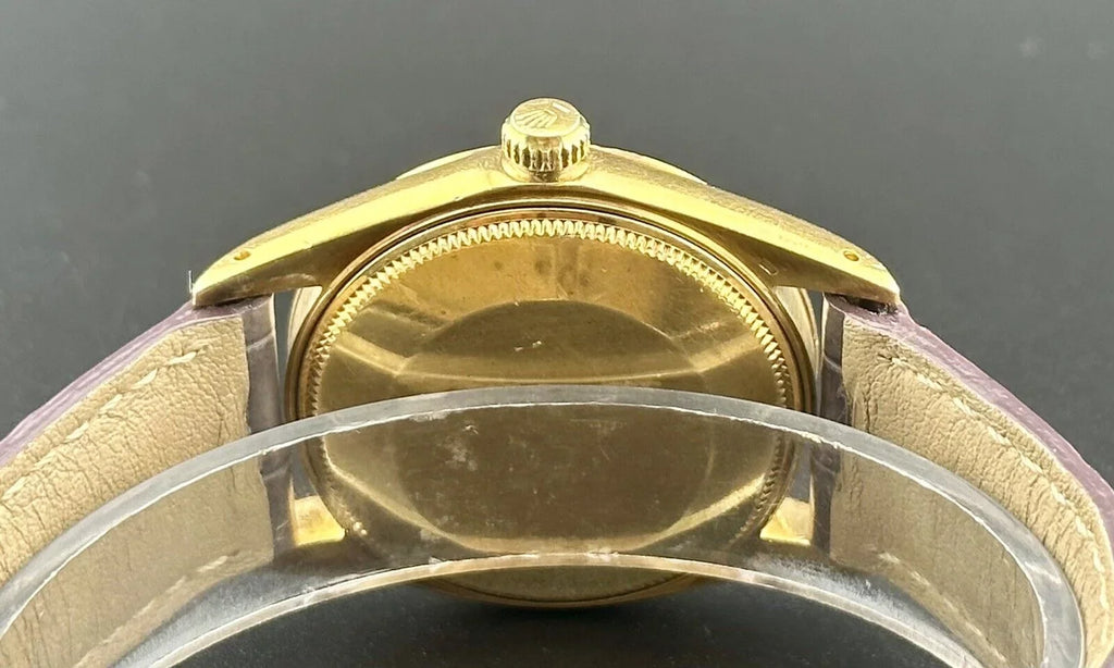 White Gold Dial Vintage Men's Watch Shell Perpetual 15505 Date 34mm Rolex Oyster