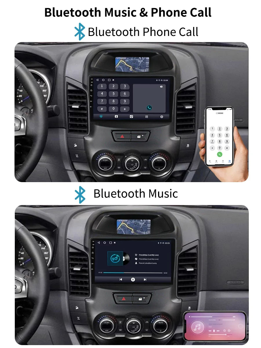 Ford For - Carplay Navi Bluetooth inch Screen Android Auto Player Radio Android Car GPS 9 Multimedia 2011 2016 Ranger Stereo With