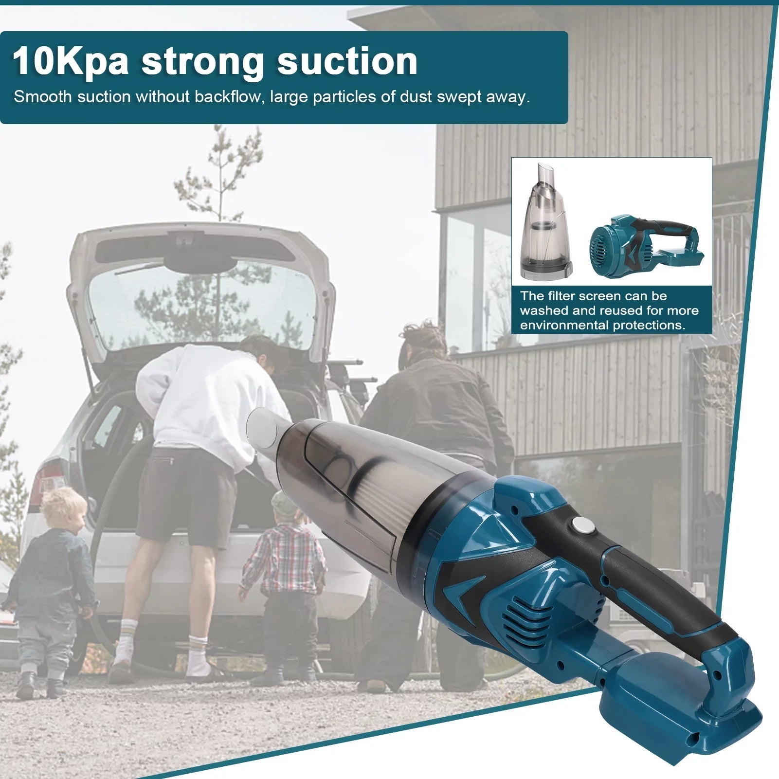 Cordless Vacuum Vacuum Dual Cleaner Use, Power Home Andoer Cleaner, Portable High Car and 10KPa