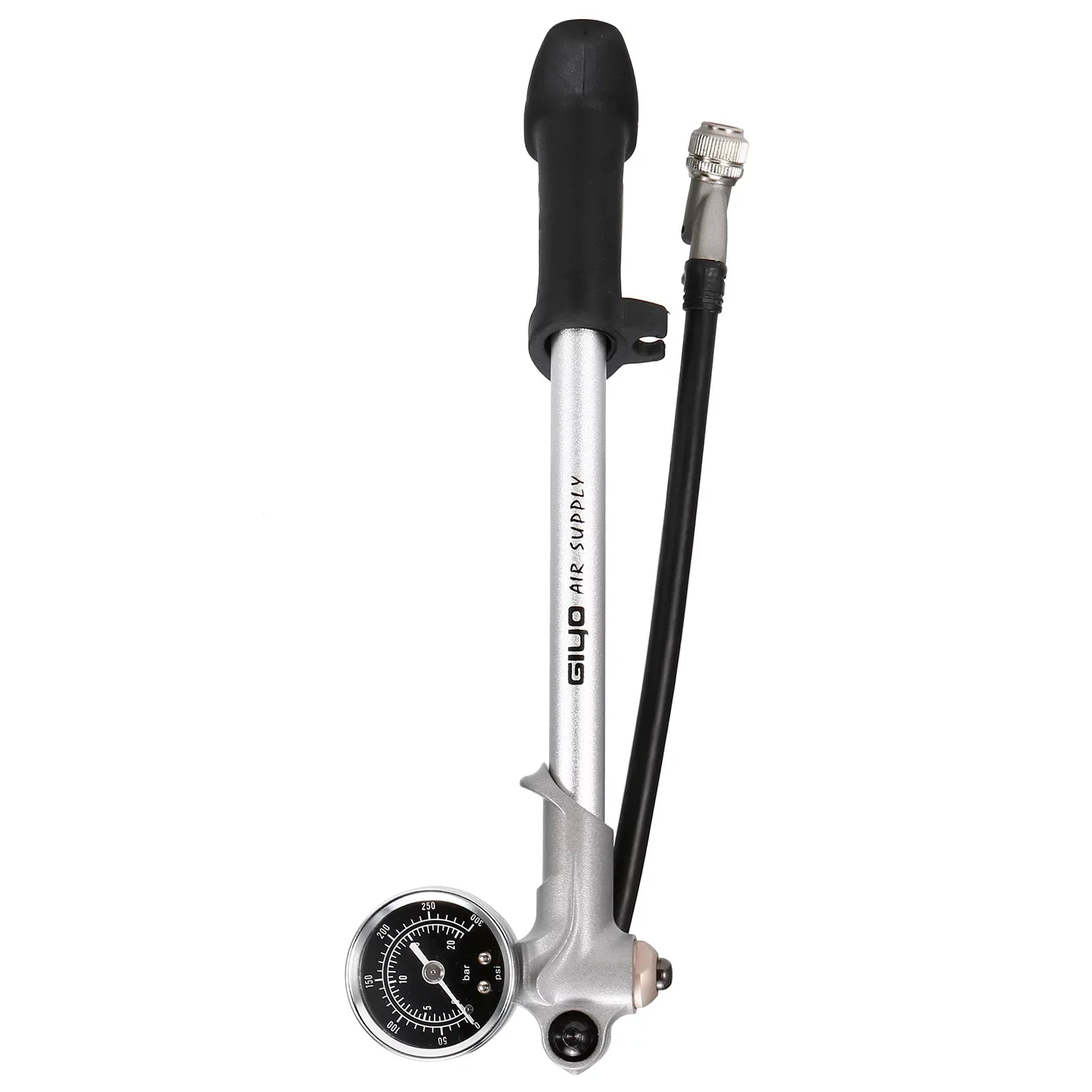 Pressure Schrader with Front and Fork for Air Suspension High Pump Front Arealer MTB Lock Bike 300PSI Valve Mountain Gauge With Pump Pump Lever