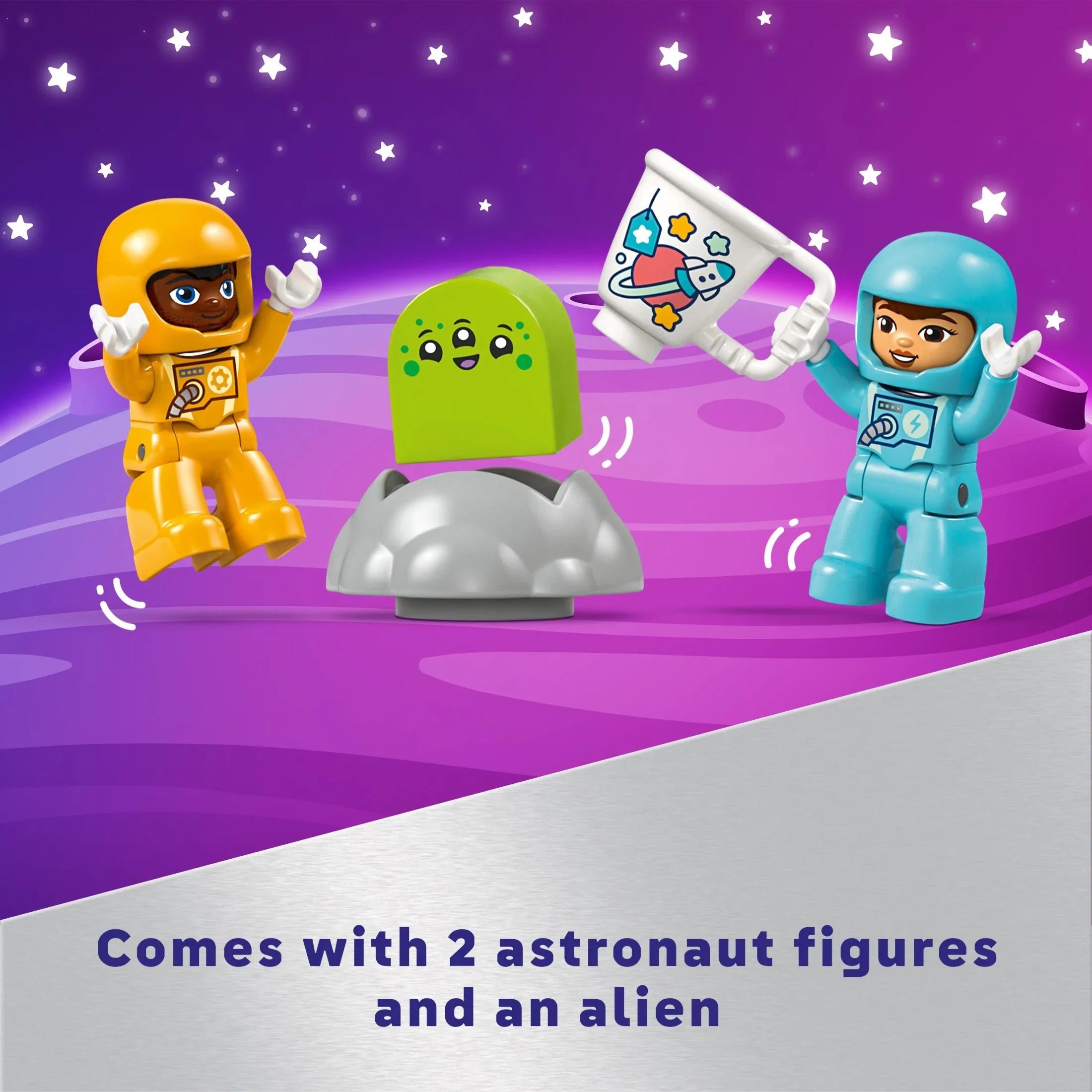 and Set, Fine Building Toy Space Educational 3 Learning Ship 3-Year-Olds Preschool Rocket in Shuttle and 10422 Up, Develops LEGO Motor Space 1 Kids’ DUPLO Skills, Kids for Discovery Adventure