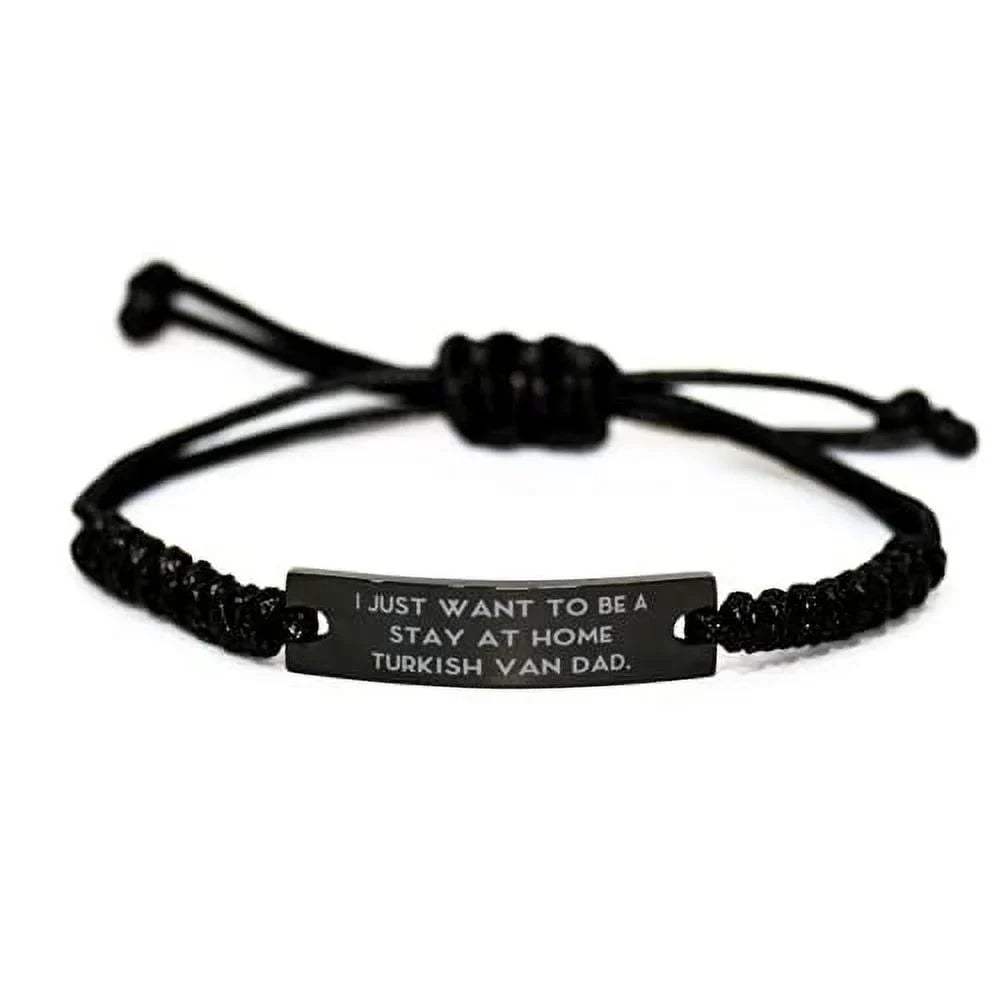 Van for Turkish Want to Cat Just Nice Stay Lovers Dad, Unique Home Van Be at I a amangny Cat Turkish Gifts Black Bracelet, Rope