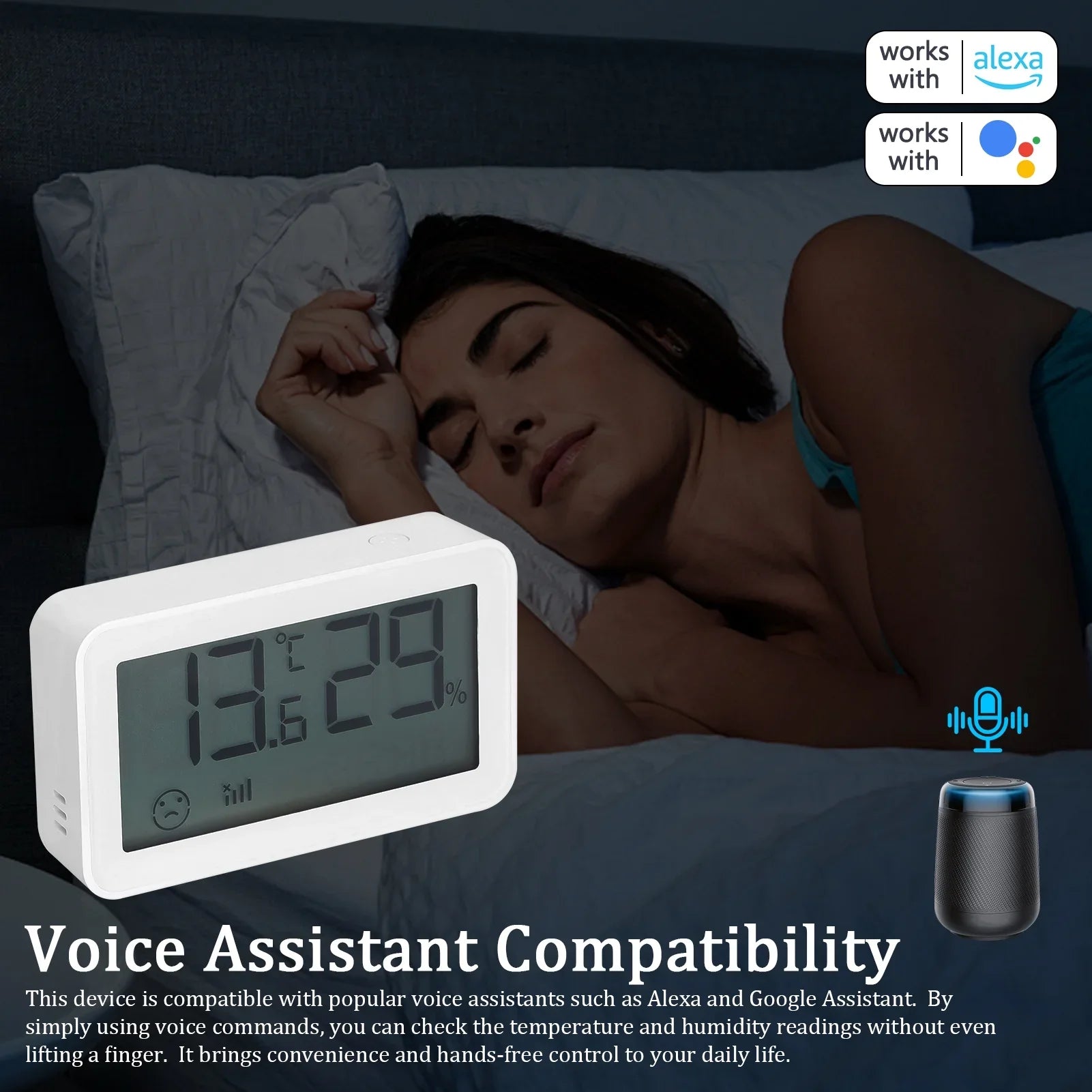 Compatible Temperature Bisofice Office Time And With With Baby With Compatible Humidity Indicator Time Humidity Thermo-Hygrometer,Thermometer Display Compatible Indoor Display Bt / Room