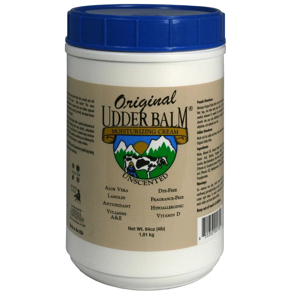 Udder 64oz Original Tub. with Lanolin Aloe Refill Cream & Balm Moisturizing Unscented