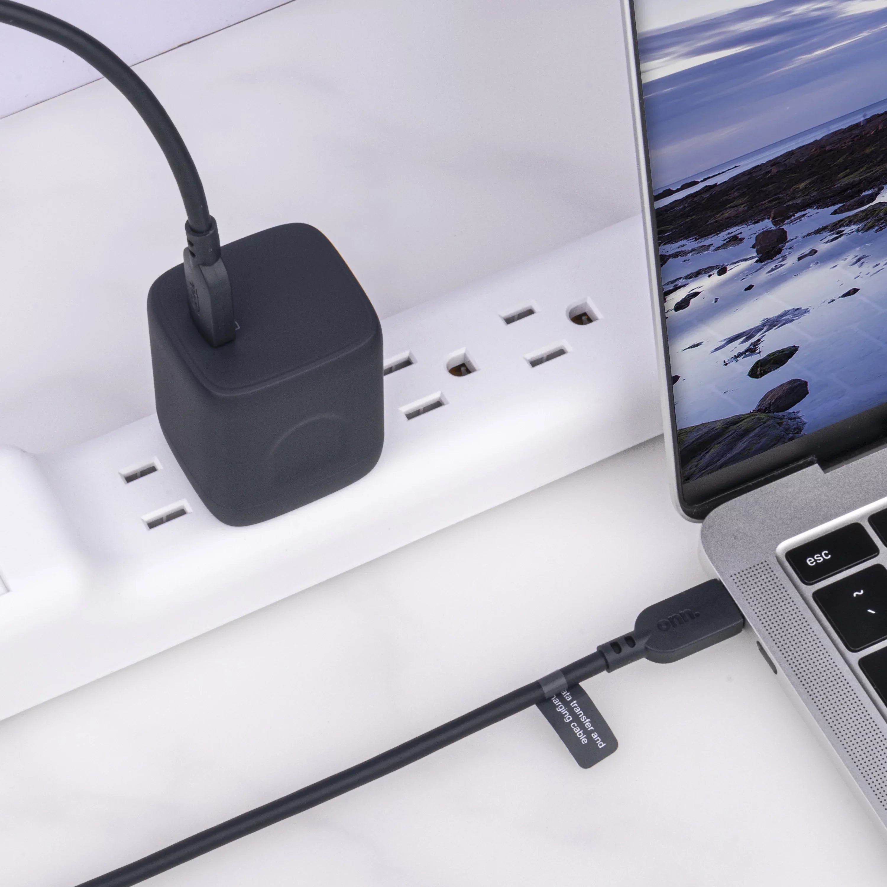 Apple,Dell,HP,Asus,Acer,Lenovo,Grey with Port, 1 GAN Charger Laptop USB-C for Compatible 67W onn.