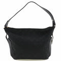 Canvas AB-21 Shoulder x Gancini 2779 Black One (Fair) Salvatore Leather Ferragamo Pre-Owned Bag Ladies