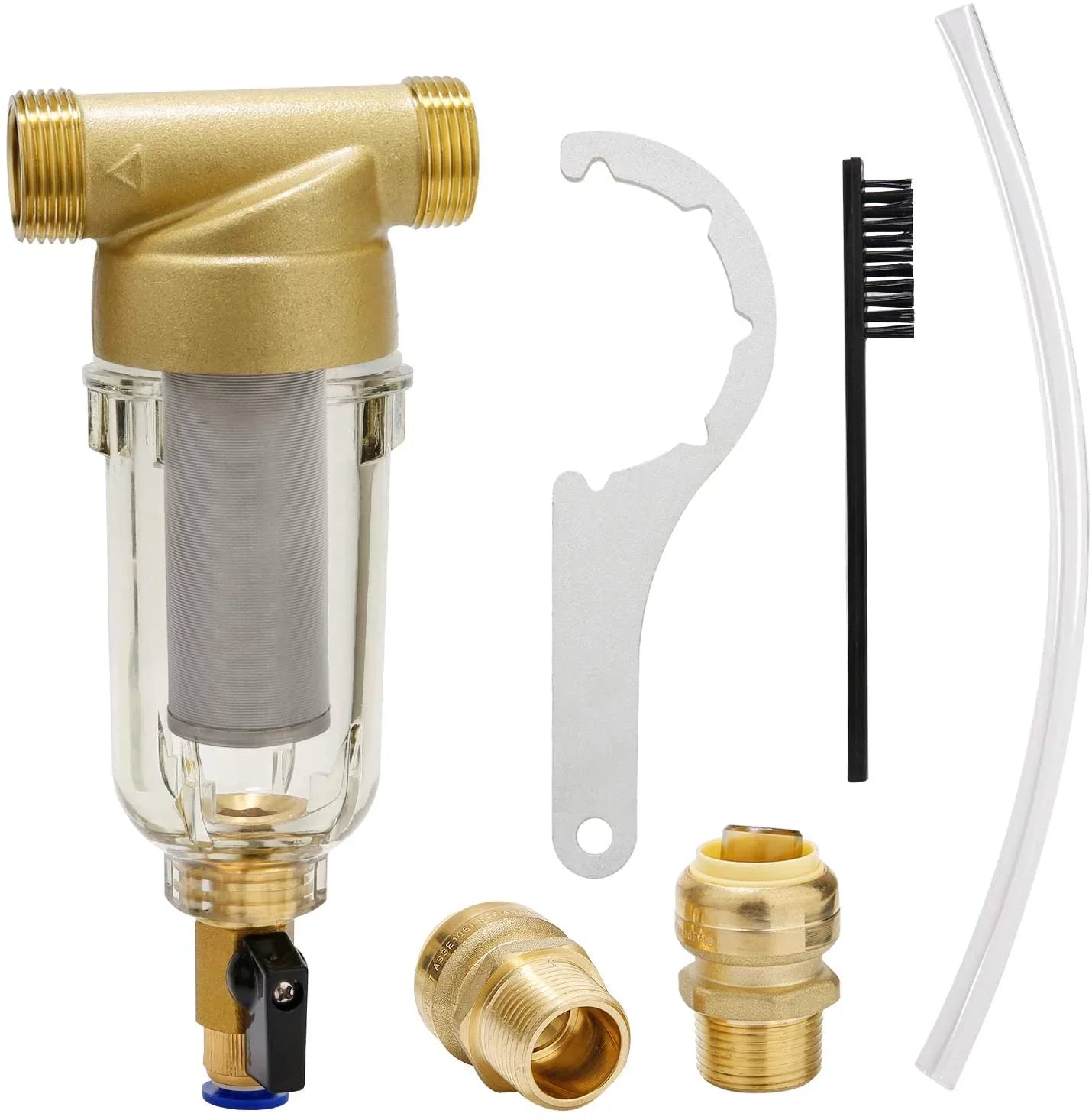 Filter, Roastove Contains Spin for Two Sediment Push-to-Connect Fittings, House, Rated Pre-Filter Down at 50 3/4" Water Micron Whole
