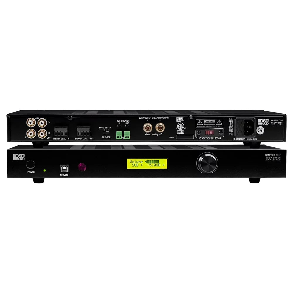 OSD DSP Auto Class D CE App Certified -8 4 Mono SMP500 Control ETL, Ohm Subwoofer Amplifier, 800W Sensing,
