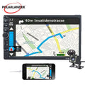 Bluetooth Stereo Car Link with Double Polarlander Audio AUX Touch 4LED Din USB with HD Backup Screen MP5/4/3 Function Car Car Multimedia Player 7-inch SD Camera Mirror Radio FM