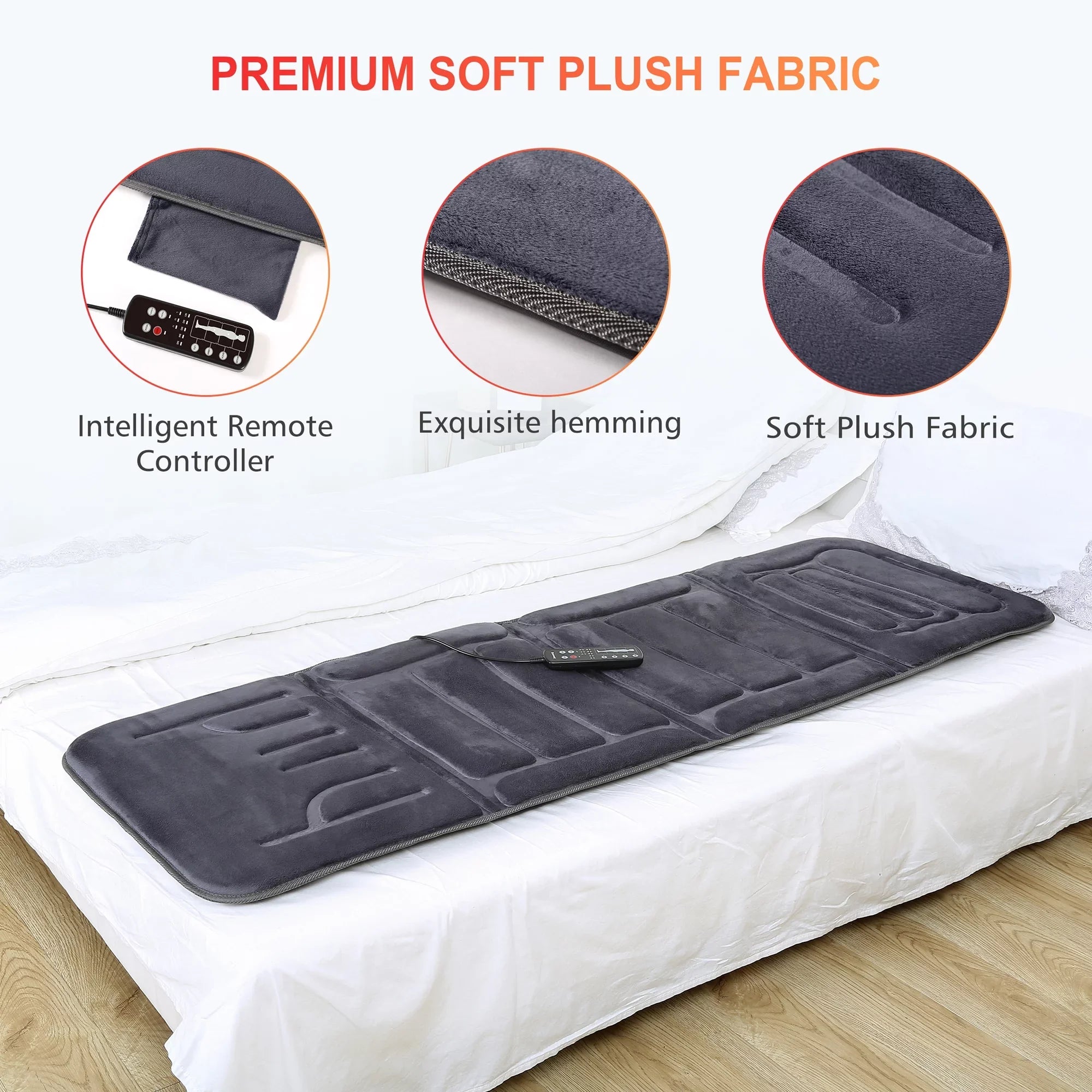 with pad Massager Body 10 2 Cushion Full Vibration Pad Heating Heat Motors & Massage Seat Comfier Mat with Chair Therapy
