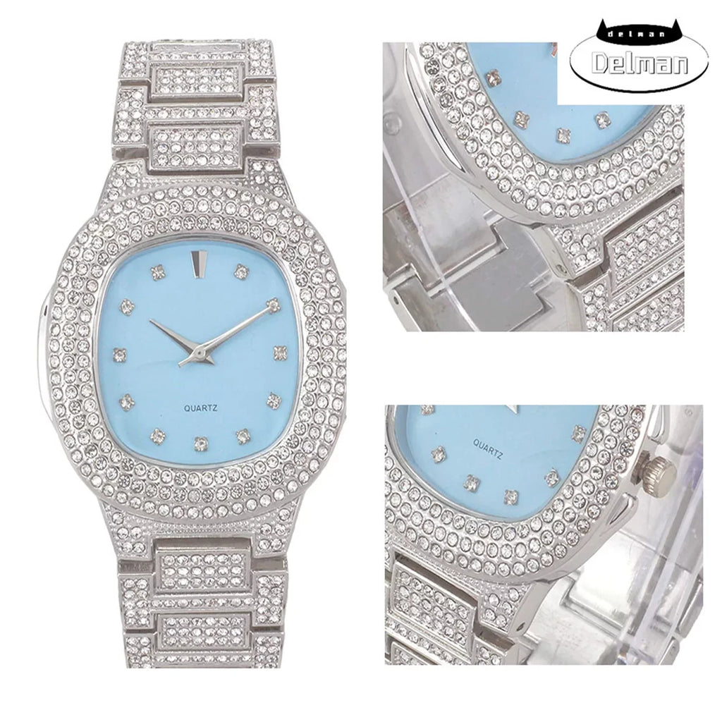 Full Out Dial Shiny 8967/ST10266 Hop Look and Bling Watch Watches Case, Diamond Nauti Designer Bling Hip Bracelet Iced