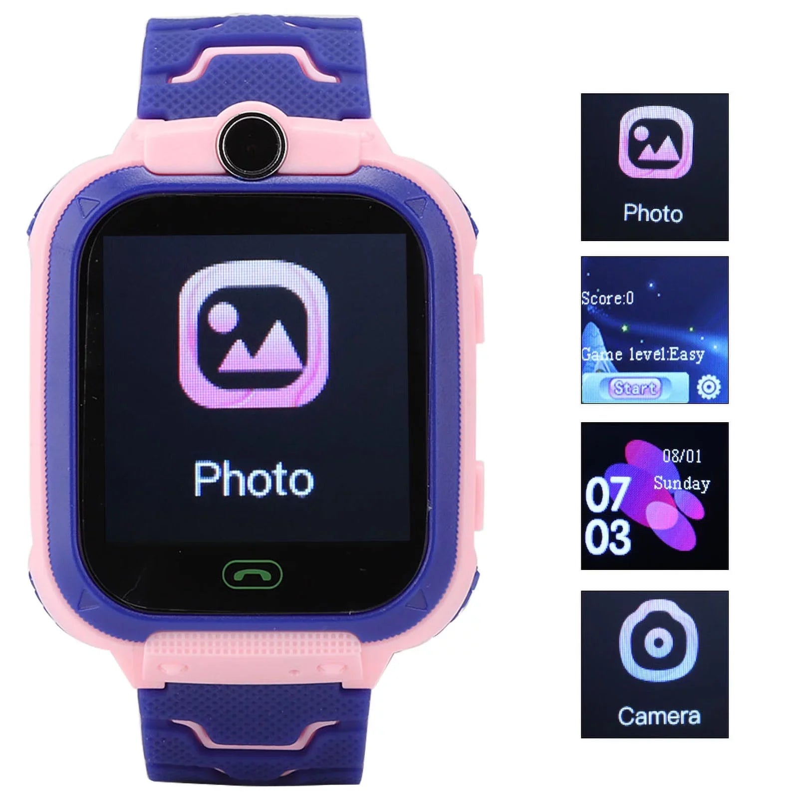 para Exteriores(Rosado) para Reloj multifunción para de para Inteligente IOS/AndroidQ12, Digitales niños Reloj Pulsera Relojes Fyearfly Reloj a Agua Prueba para niños Digital Relojes de niños,