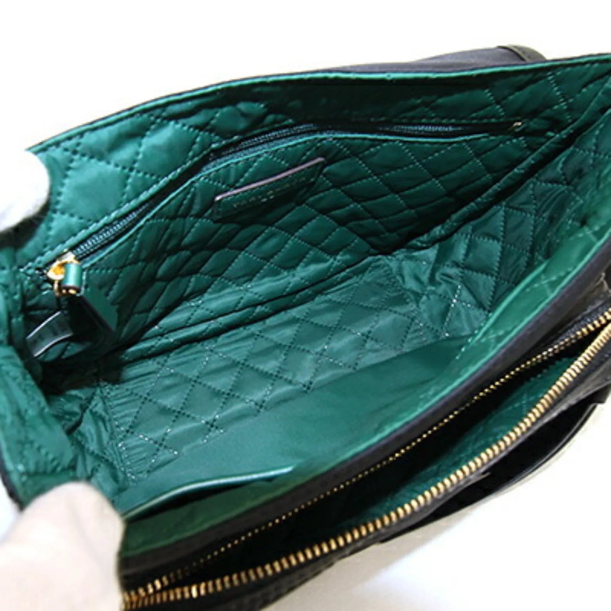 Pre-Owned Tory bag 58044 (Good) Burch shoulder nylon Perry ladies black TORY leather BURCH green