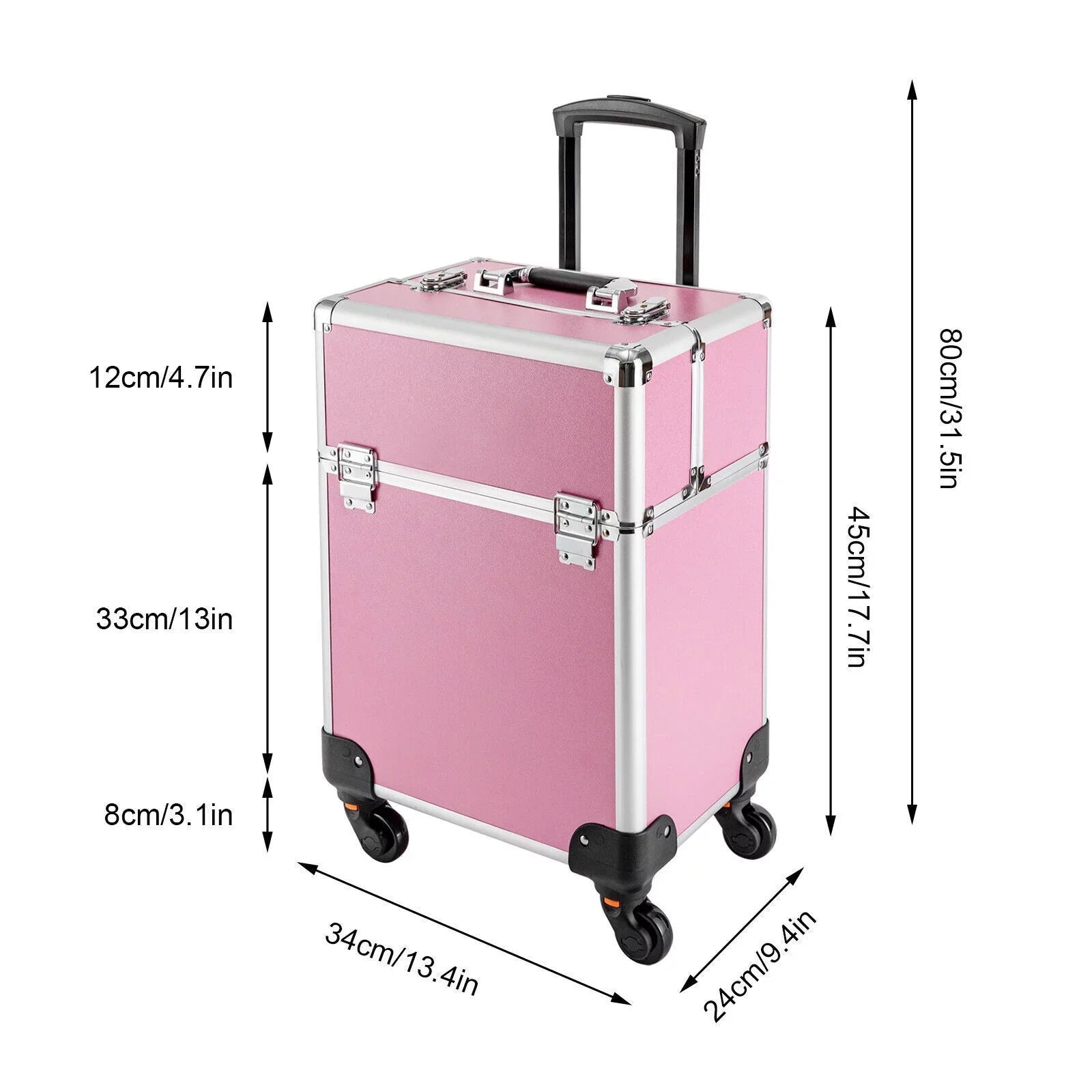 Cosmetic Makeup Case Barber Personal Miumaeov Organizer Dividers Beauty Care for Storage Professional Adjustable Rolling Trolley Case Large Case Train Travel Cosmetic Salon