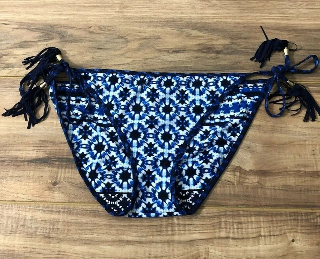 US Reversible Bottom, Swim PLUNGE Bahama Large/14 Shibori Bikini BLUE Tommy