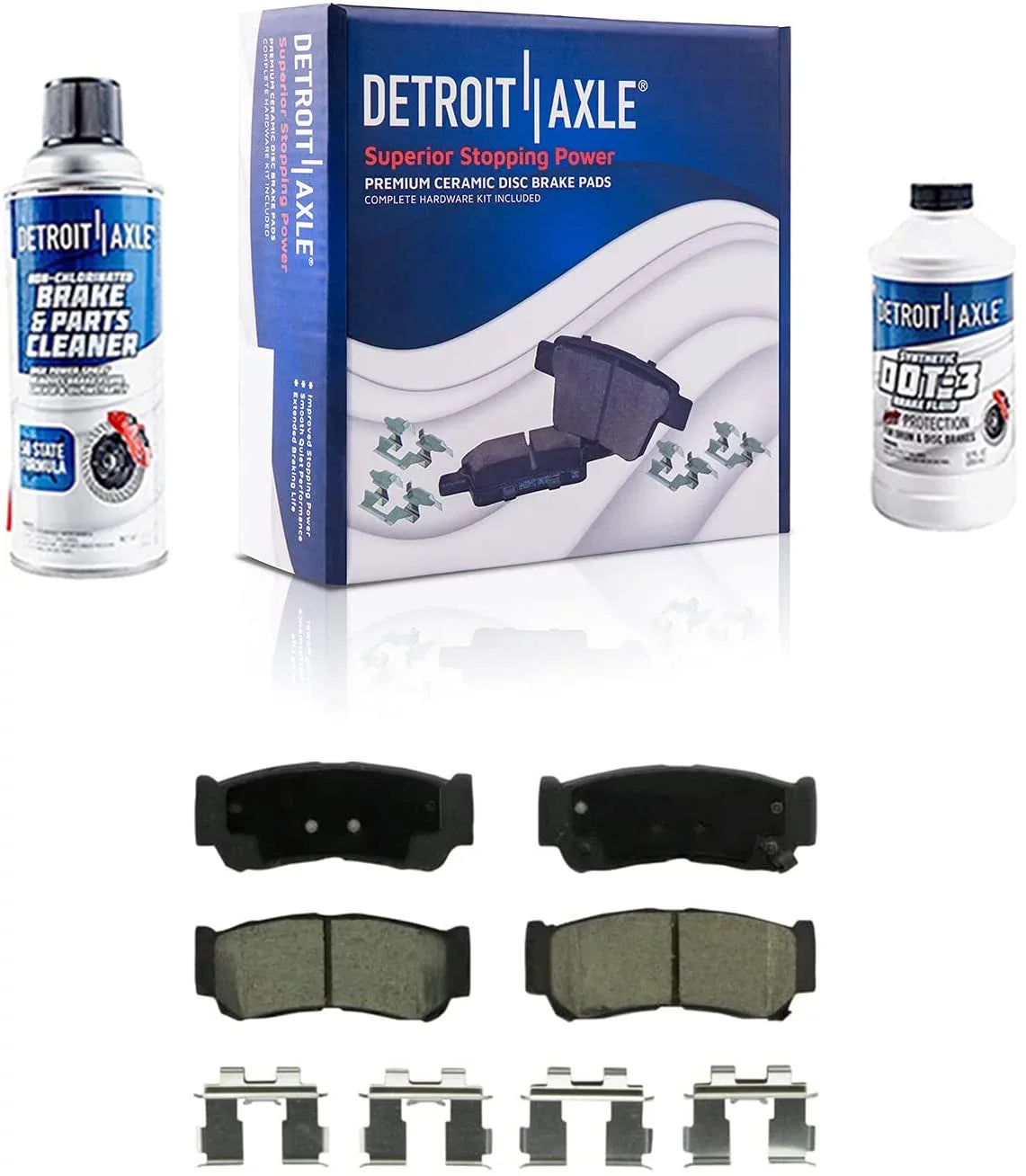 Santa Brake - Rear Brakes Ceramic Hyundai Detroit 2008 Replacement w/Hardware 2009 Fe and Front Pads Brake for 2007 Axle Pads