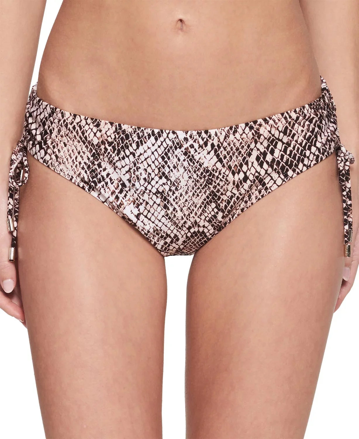 Famous Womens Chameleon Bikini Brand X-Large Printed Bottom, Nectar, Side-Tie