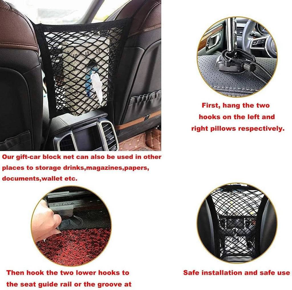 in Adjustable Duty for Cars SUV, Fence Dog Black—Safety Wire Pet Mesh Travel Vehicles, Seat Car Dividers Cars with Barriers—Heavy Front Barrier