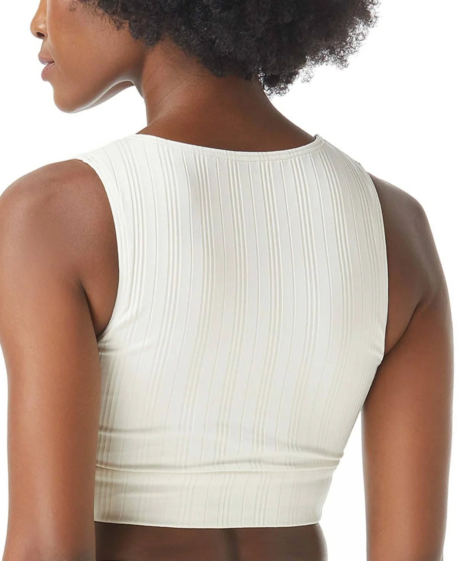 Ribbed Camuto Women's Vince Bikini Tie-Front Top White