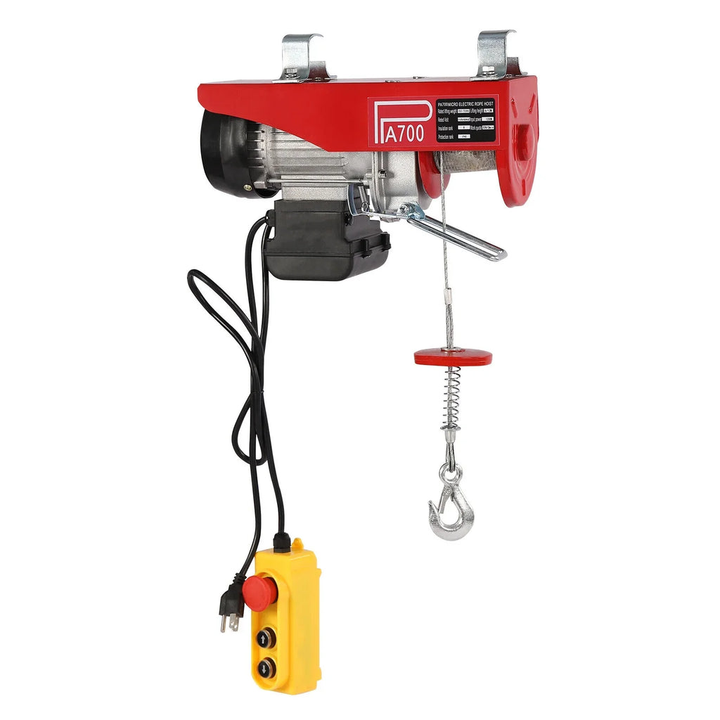 Winch Wire Control Electric 1543lbs 110V Hoist Winch Portable Remote W/ Electric