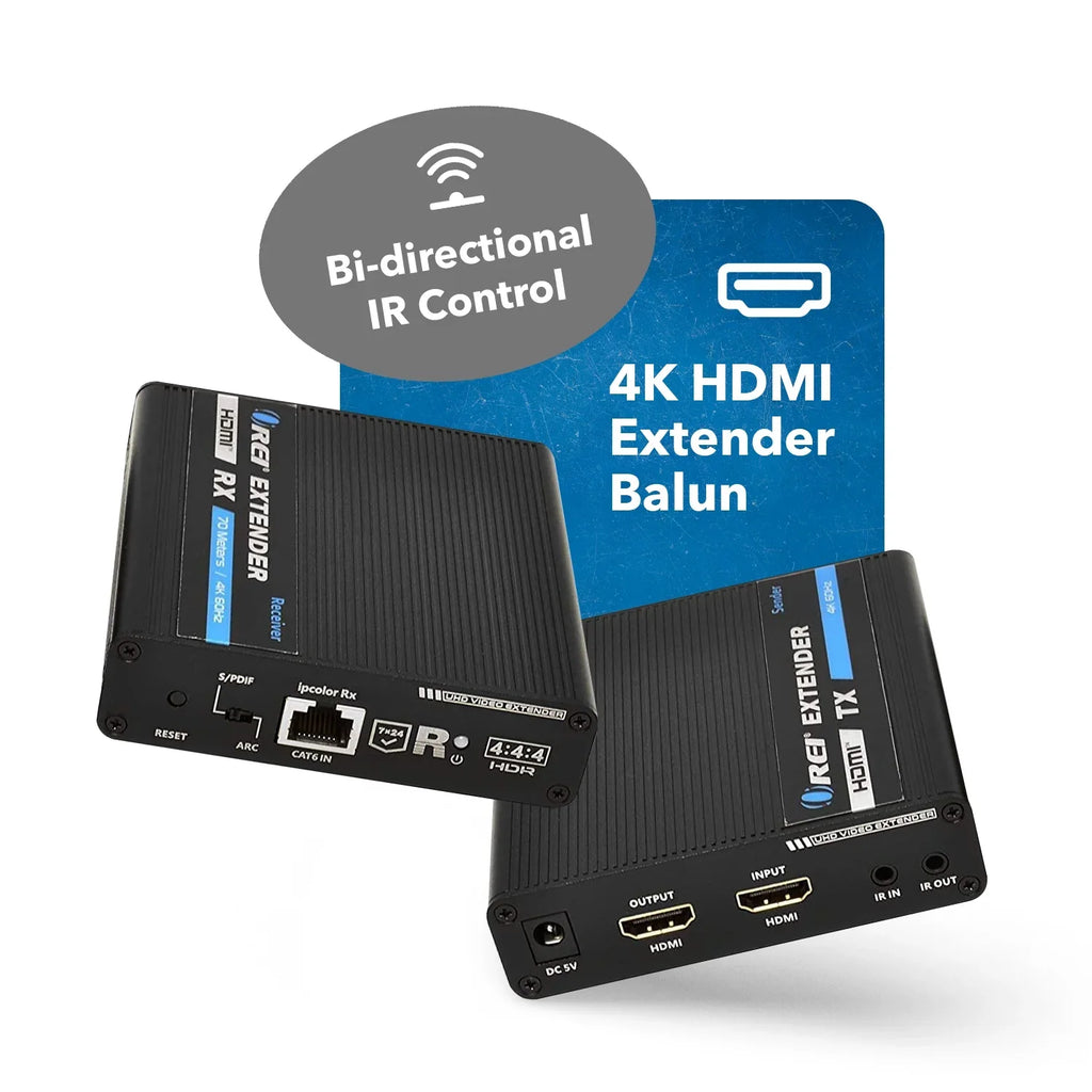 Extender Ft CAT6/7 -IR & -230 OREI Over Extraction (UHD-IPC230-K) Blaster 4K HDMI Audio