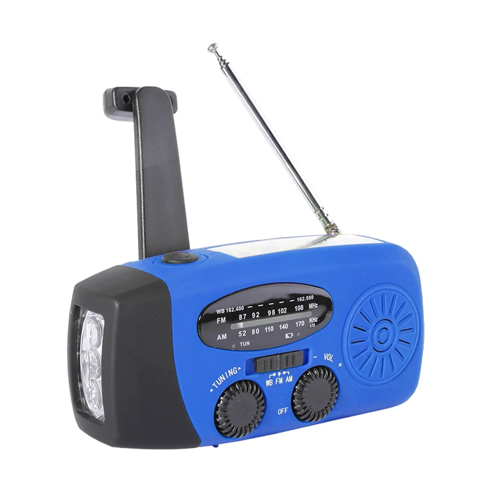 Flashlight Portable Solar / AM Emergency Battery Crank Lamp & Operated Reading Solar NOAA Emergency LED Charging Rechargeable Hand Bank Power Weather Cell fo Crank Weather / Hand with &