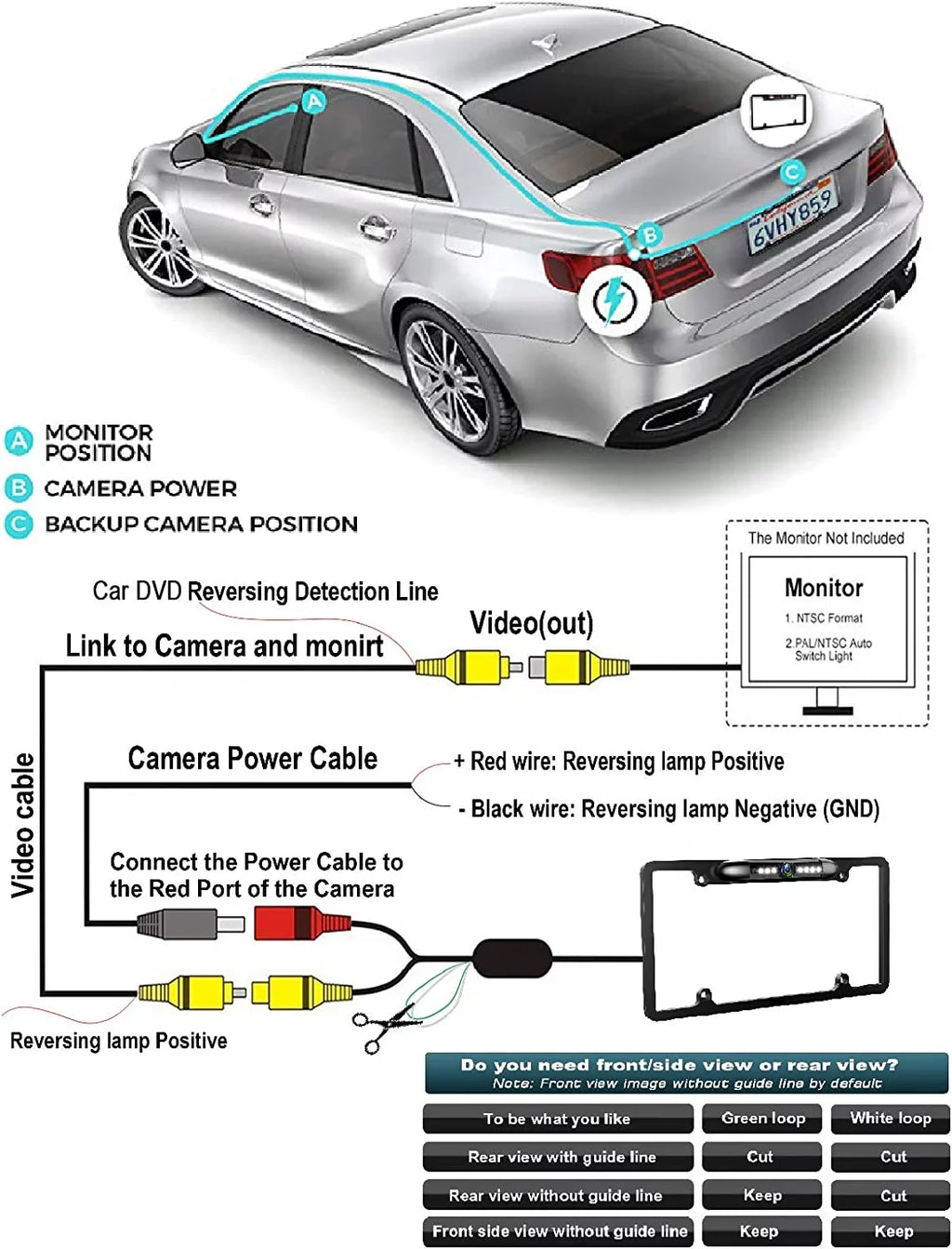 For Color KW-NT500HDT KENWOOD Rear DDX24BT DDX25BT W/ DDX26BT Camera View DDX-26BT DDX-25BT Vision Silver Night