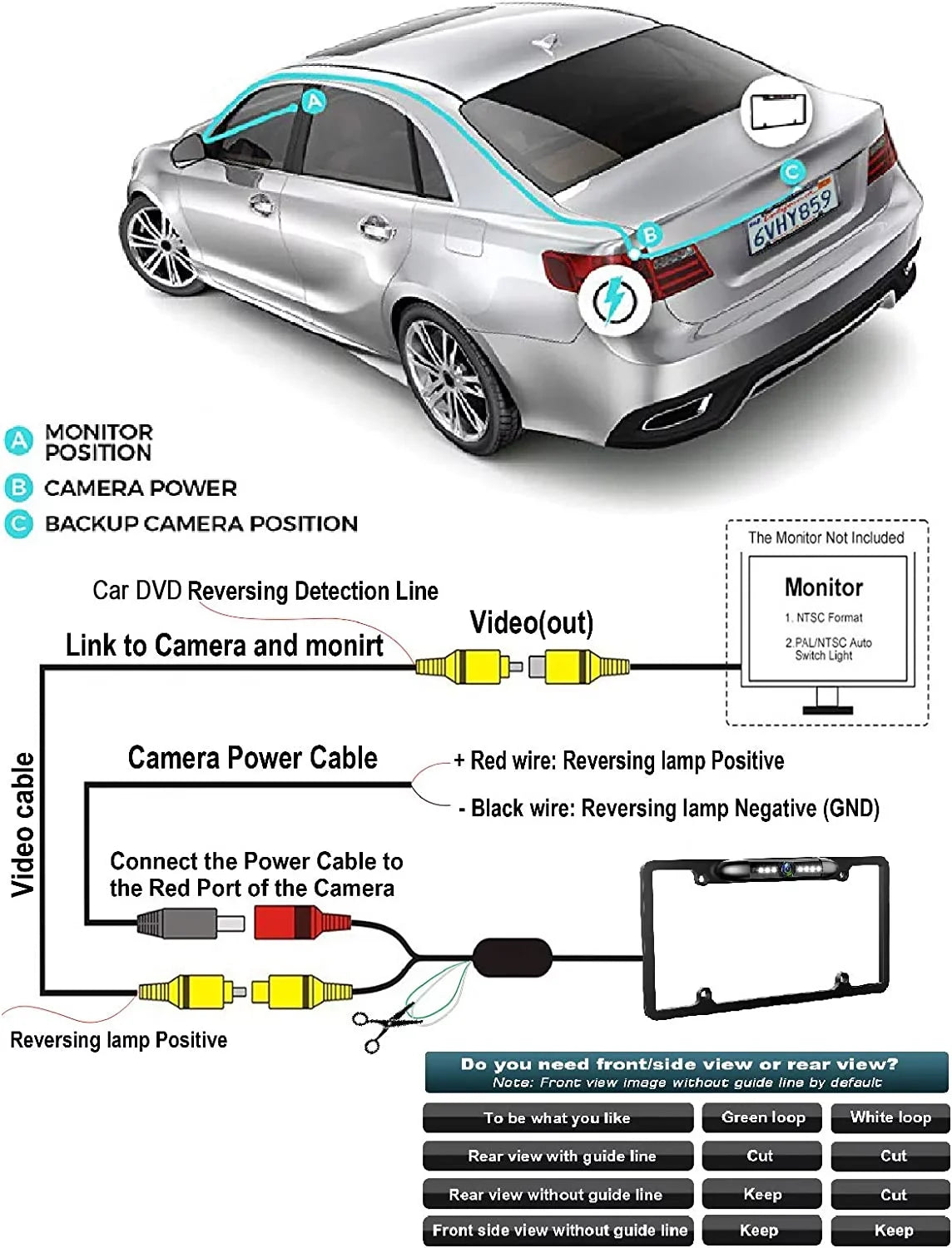 For Color KW-NT500HDT KENWOOD Rear DDX24BT DDX25BT W/ DDX26BT Camera View DDX-26BT DDX-25BT Vision Silver Night