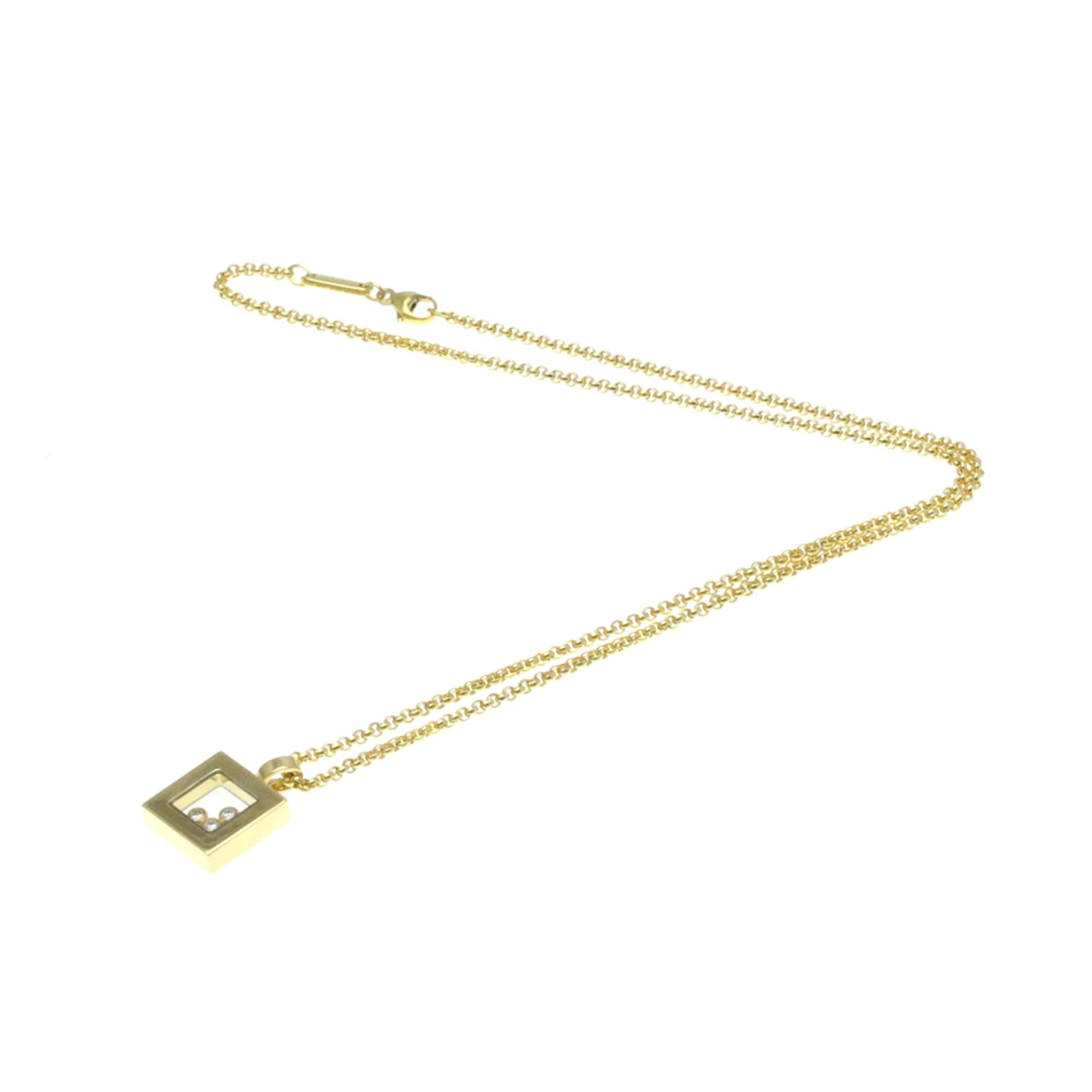 Men,Women Pendant Necklace (Good) Happy (Gold) Fashion (18K) Diamonds Chopard Necklace Pre-Owned Yellow Diamond Square 79/3210 Gold