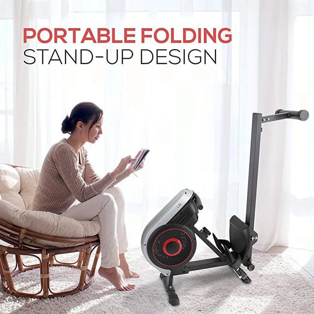 Machine Selectable Gym, and SereneLife Rowing (8) Resistance Machine for Machine Air Magnetic Rowing (Black) Exercise Rowing Levels