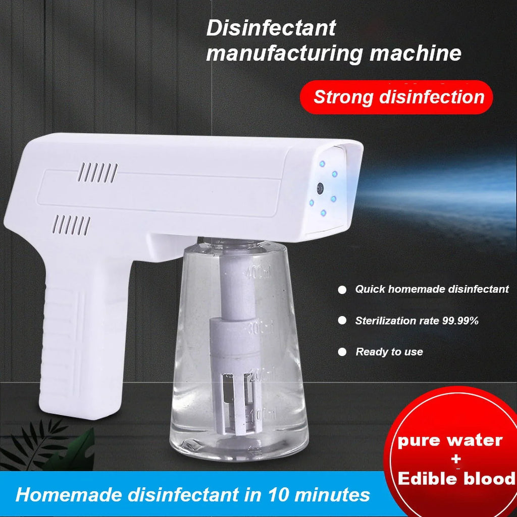 Blue and Maker, Generator, Water Disinfection Spray Light NaClO Electrolysis 3-in-1 Disinfectant Gun