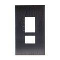 Metal Anodized 1 NT-C11-NFB-BLA T Combination Lutron Nova Gang, Plate, Black Series Finish Wall