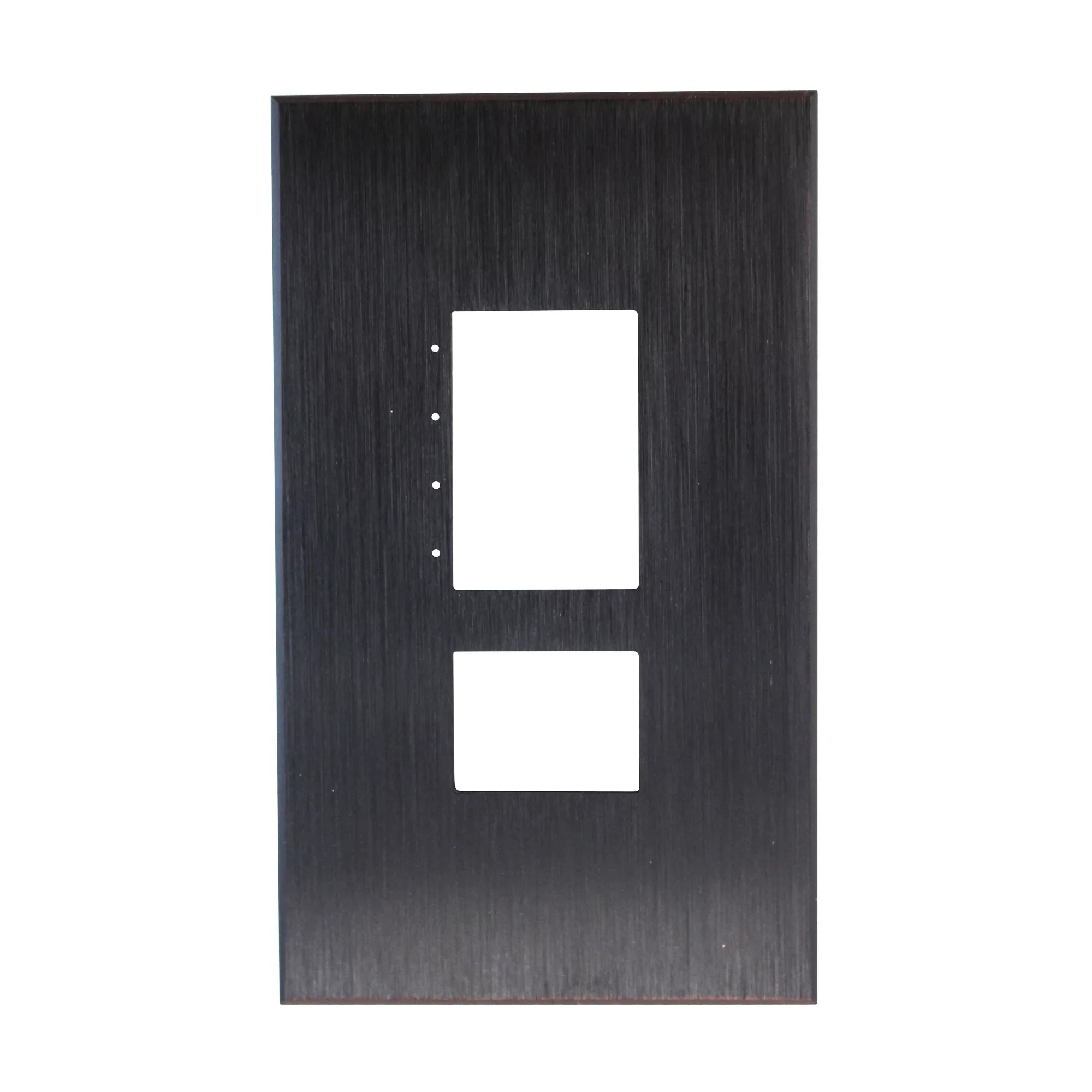 Metal Anodized 1 NT-C11-NFB-BLA T Combination Lutron Nova Gang, Plate, Black Series Finish Wall
