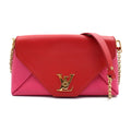 M54501 red bag shoulder leather gold Louis hardware VUITTON pink LOUIS Vuitton love Pre-Owned chain (Good) note