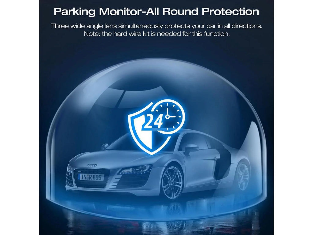Parking 4K+1080P Channel 3 2K+1080P+1080P Dashcam IR Inside, Cam Camera Night with Triple and Car WDR,G-Sensor, 4K Monitor Camera, Rear Dash Dash Front Vision, TOGUARD