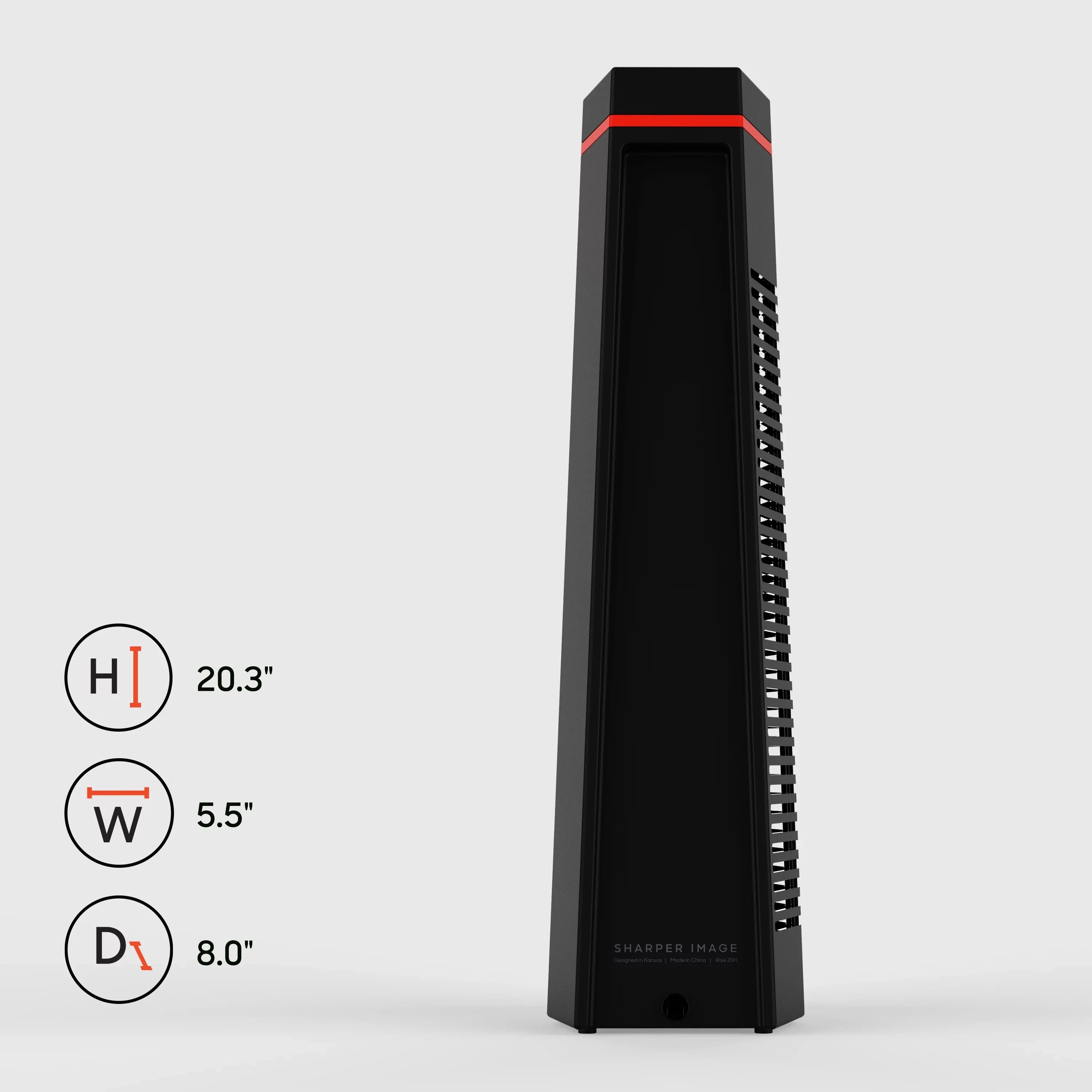 Settings, 3 Sharper New Heat Image 20H Rise Tower Black, Indoor Heater,