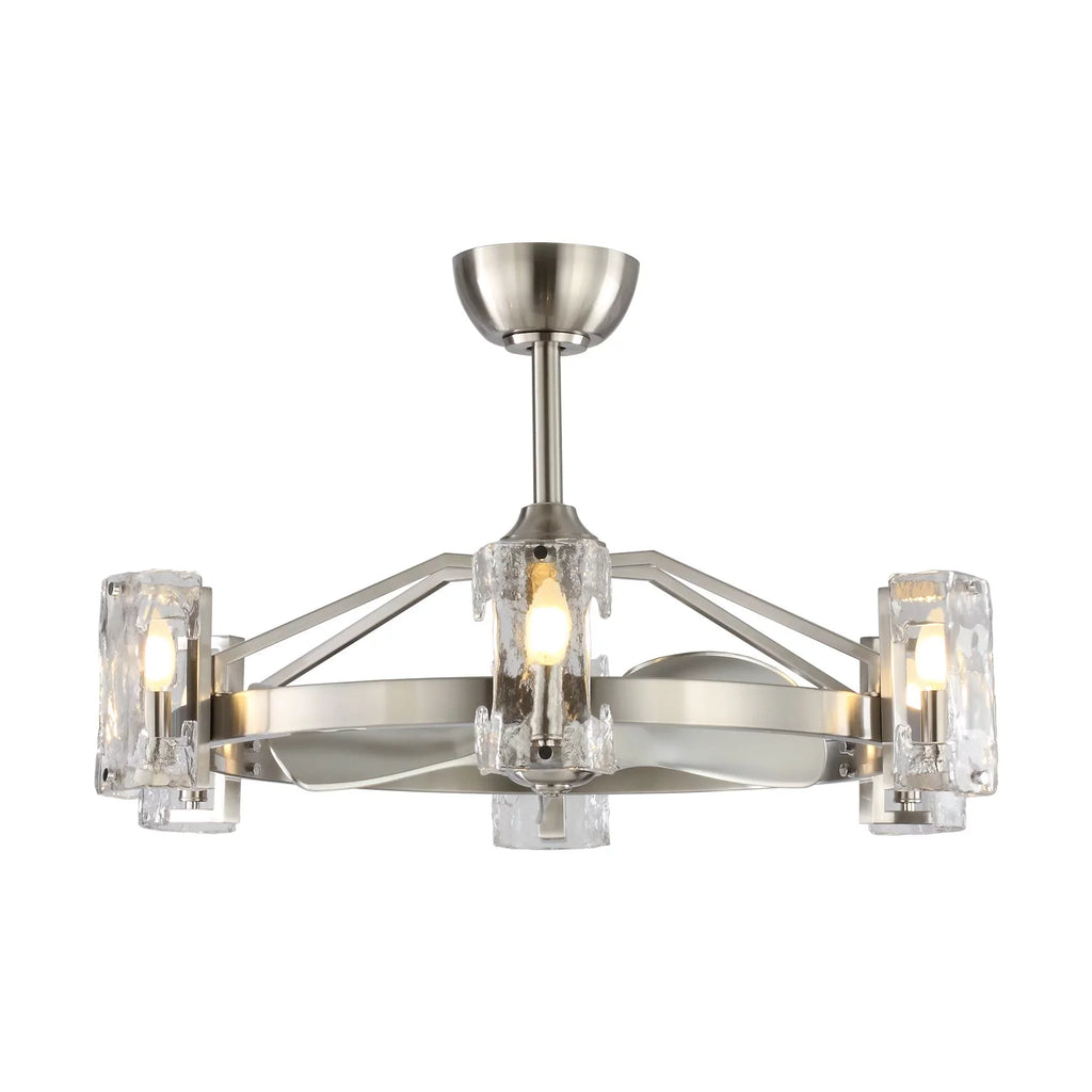 Brushed Parrot with Indoor Modern Fan Lights Nickel inch, Uncle Ceiling 34