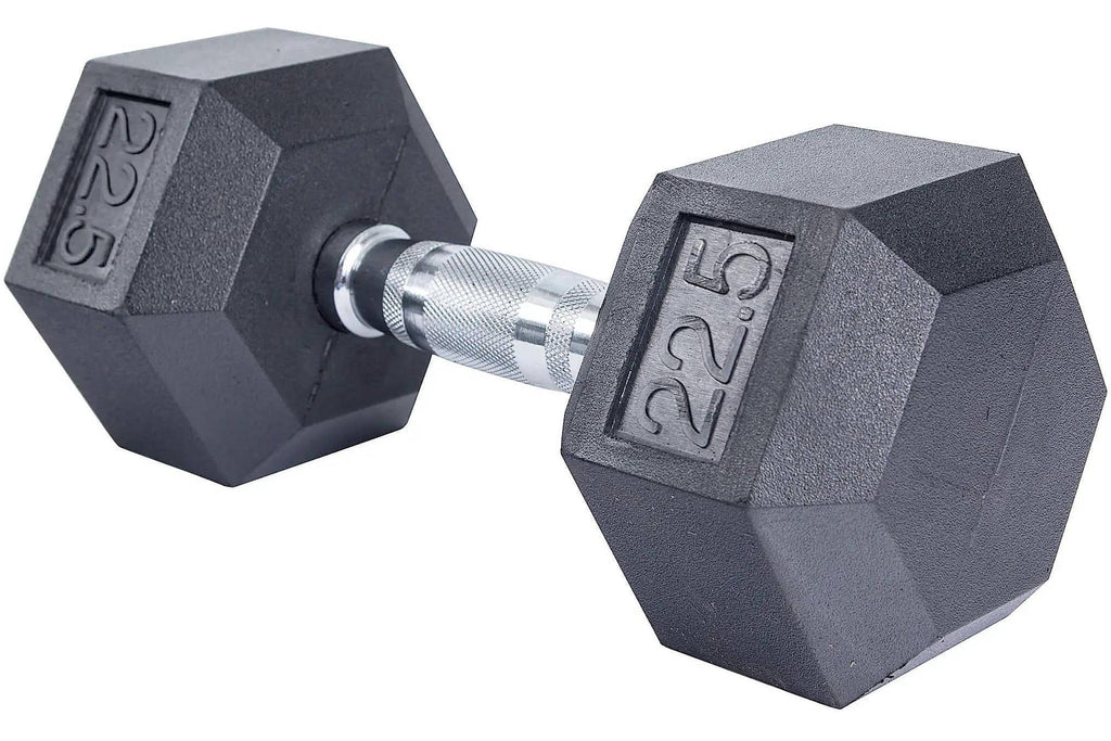 Set 5 Coated lbs Fitness - Hex Pair 2.5-22.5 French (New) Dumbbell Rubber