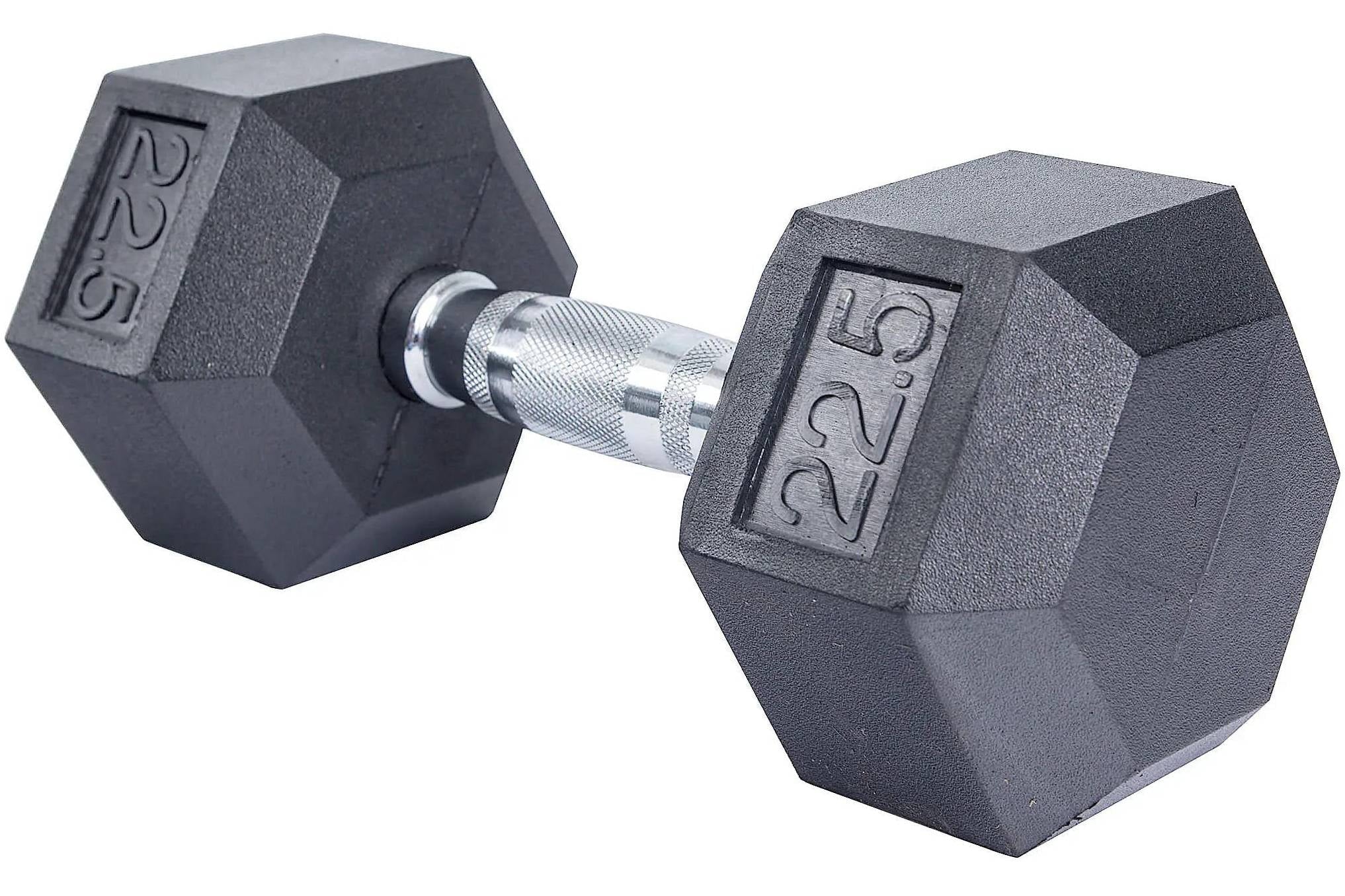 Set 5 Coated lbs Fitness - Hex Pair 2.5-22.5 French (New) Dumbbell Rubber
