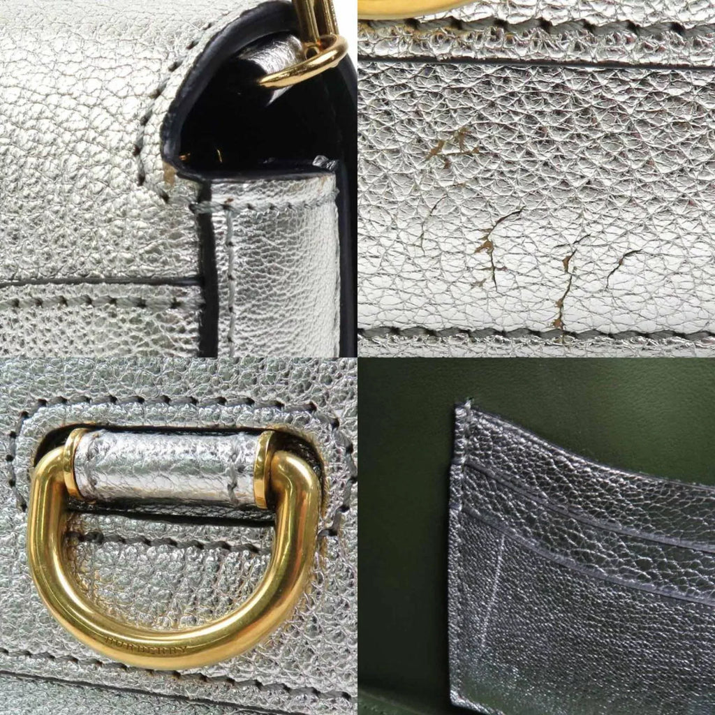 silver bag (Good) diagonal shoulder leather Burberry BURBERRY ladies Pre-Owned