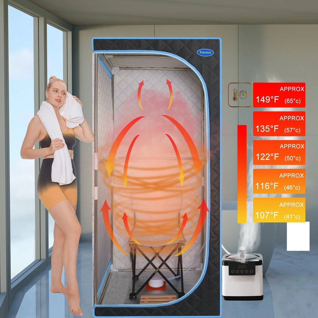 Spa black Box With Full Sauna Sauna Cheelom Home Steam Tent Sauna，Portable Body