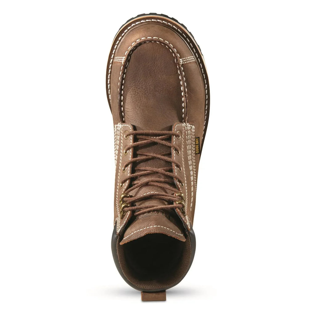 Guide Work Rugged Pull-On Boots Leather Moisture Timber Mens Gear Insoles, Waterproof Boot Shoes, Ankle Wicking Chukka