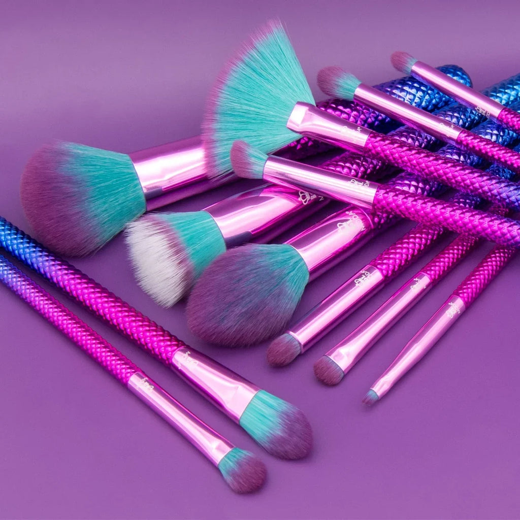 Brush Prismatic 12pc Fan, Brush Crease Foundation, Includes Makeup Signature Moda and Pointed Set, Brushes Makeup