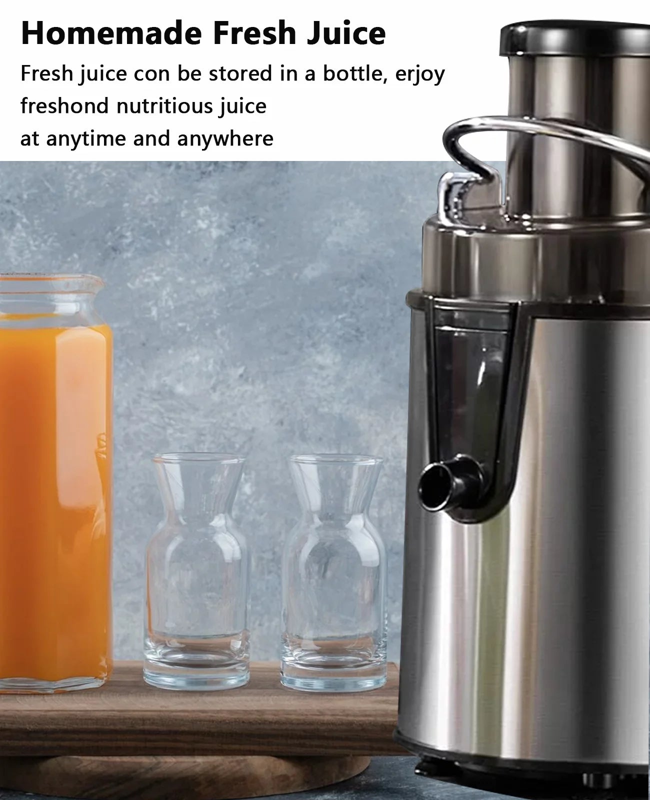Fruits Centrifugal with for Juicer - Control Vegetables 3-Speed and