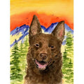 '- Size, x 15 Australian in. 11 Flag Garden Kelpie