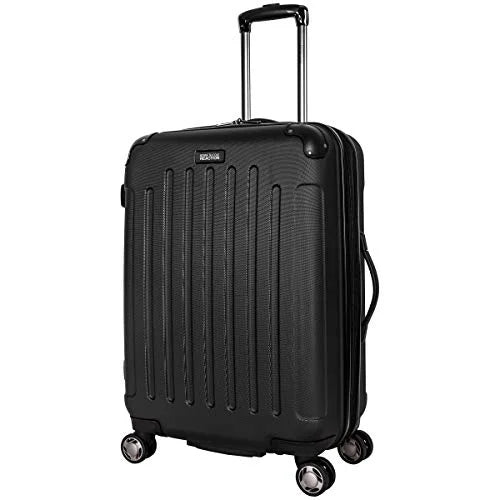 Cole Reaction Expandable Hardside Lightweight inch 8-Wheel Spinner Black, 24” Luggage, Renegade Kenneth Checked-Size