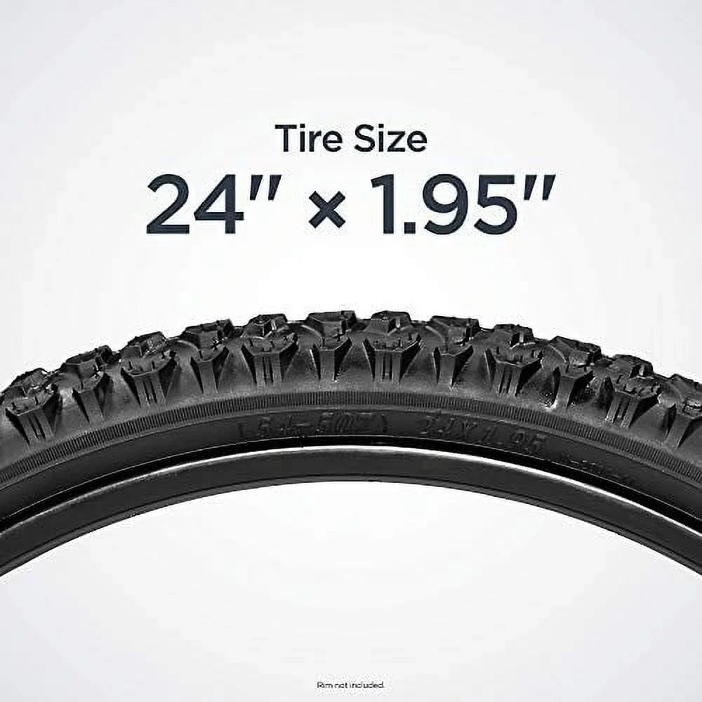 1.95-Inch with Bead x , Bike, Tire, Schwinn 24 Mountain Bike Replacement Steel Black