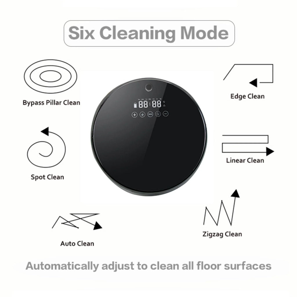 Charging, Noise, Design, Mute, Vacuum Cleaner: Color Black Ultra-Thin Low Robot Cordless Smart Automatic