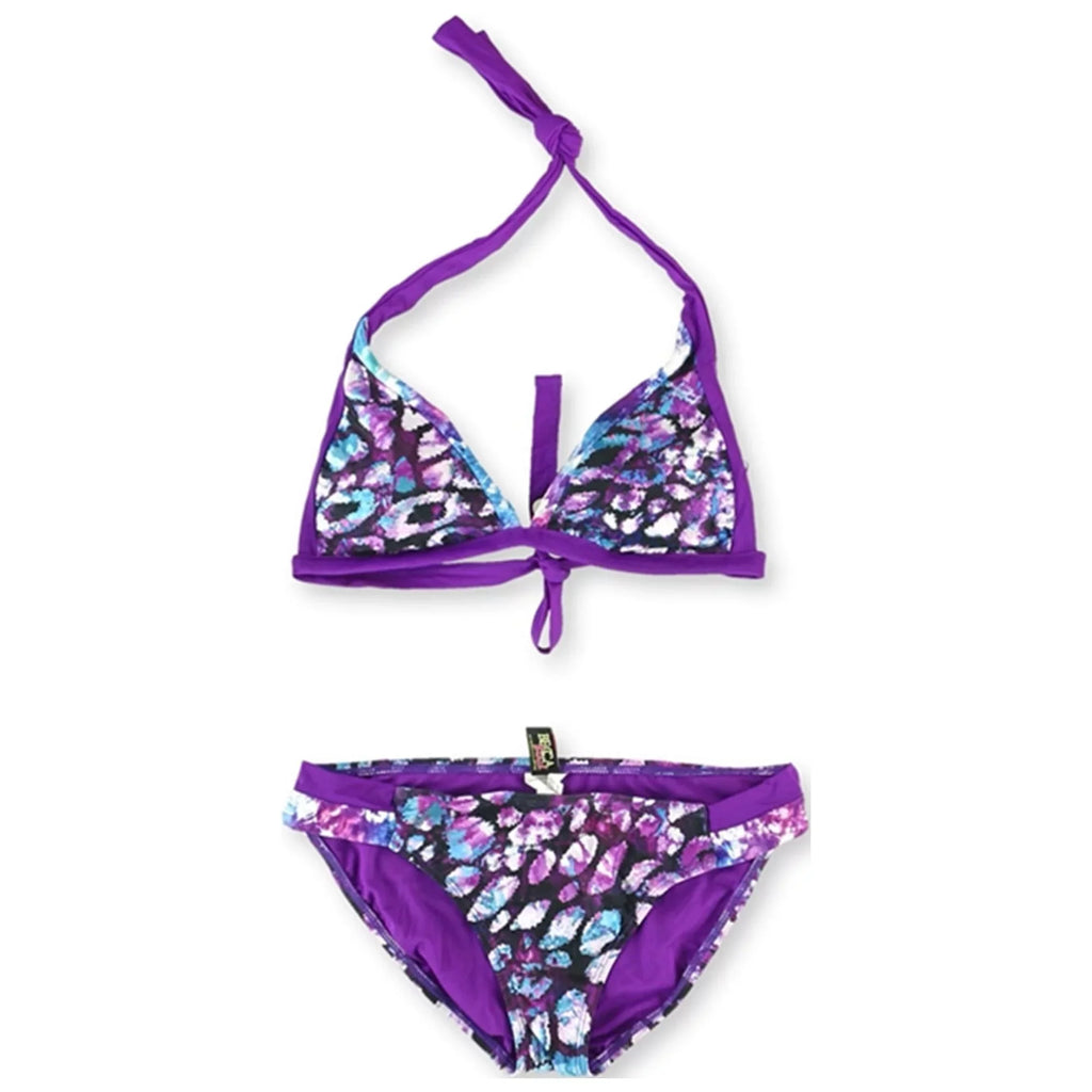 Tab Medium Reversible Side Bikini, Womens 2 Becca Piece Purple,
